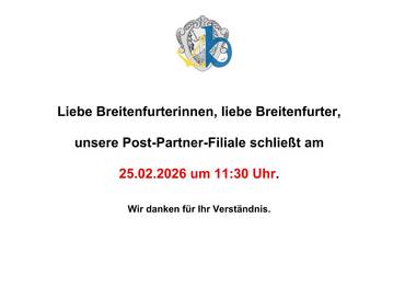Post-Partner schließt am 25.02.2026 um 11:30 Uhr