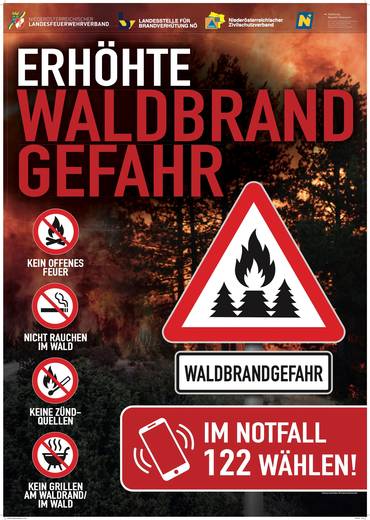Erhöhte Waldbrand Gefahr