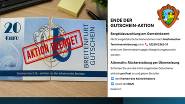 ENDE DER GUTSCHEIN-AKTION