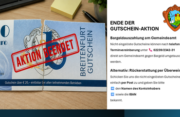 ENDE DER GUTSCHEIN-AKTION 