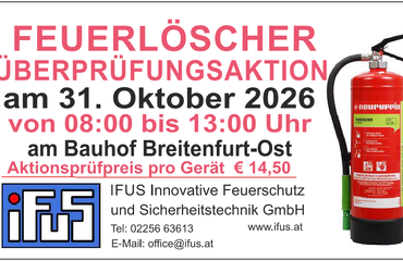 FEUERLÖSCHER-ÜBERPRÜFUNGSAKTION
