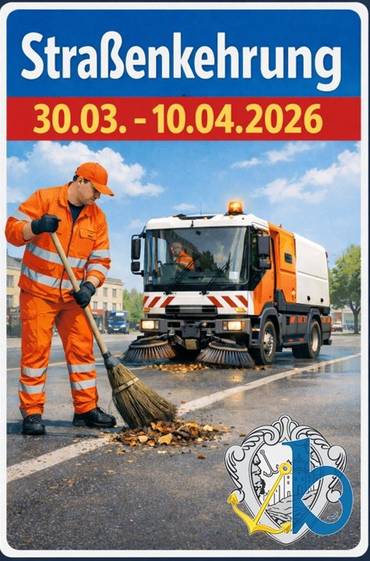 Straßenkehrung - 30.03. bis 10.04.2026