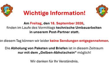 Eingeschränkter Betrieb beim Post Partner