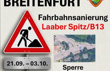 Fahrbahnsanierung - Laaber Spitz
