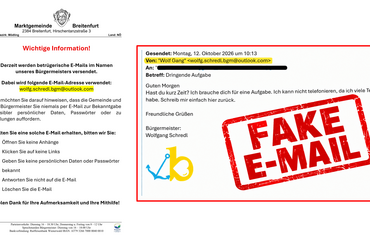 Achtung: Betrügerische E-Mails im Umlauf!